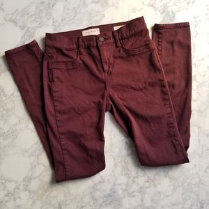 Pacsun Distressed Wine colored Jeggings